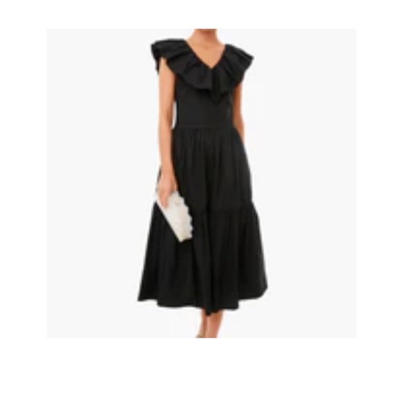 Pomander Place - Elegant Black Ruffle Dress - Picture 1 of 4